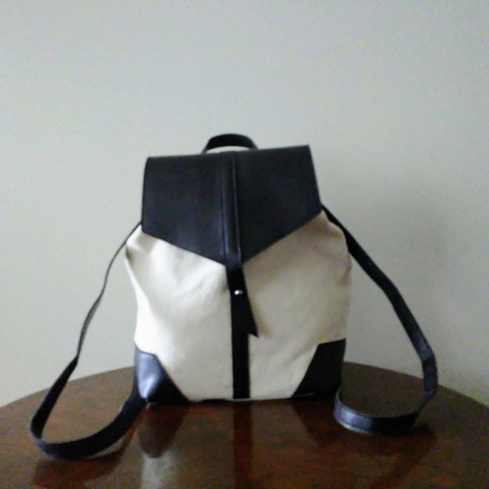 NWOT DEUX LUX Backpack Vegan Leather Canvas
